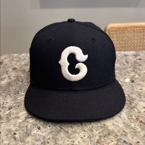 New Era Black 59FIFTY Cap with White Accents